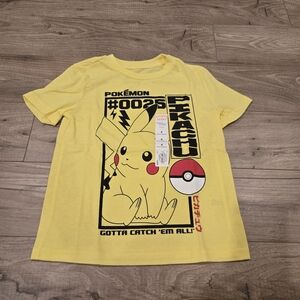 🌻 NWT Boys Pokémon Pikachu Graphic Tee - Size 4 ⚡️ Gotta Catch Them All ⚡️